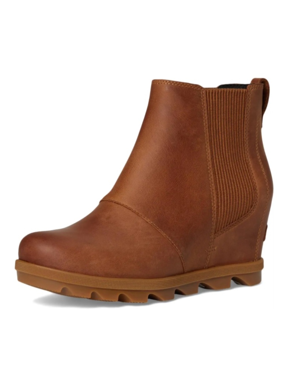 Sorel Joan Rhapsody Chelsea Wedge Boots in Cognac